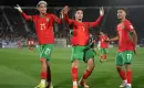 فرحة لاعبي المغرب بالفوز على الأرجنتين والتتويج باللقب (أ.ب).webp