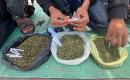 بائعون فلسطينيون يعرضون سجائر مصنوعة من أوراق الملوخية المجففة كبديل للتبغ، وسط نقص حاد في المعروض بمدينة غزة، 23 مايو/أيار 2026. الصورة: يوسف أبو وطفة