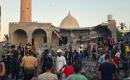 مسجد أبو سليم وسط دير البلح الذي تعرض للقصف قبل قليل..jpg