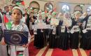 طلاب فلسطينيون من حفظة القرآن الكريم خلال حفل تخرج في خان يونس، جنوب قطاع غزة، في 14 سبتمبر/أيلول. تصوير: طارق محمد.
