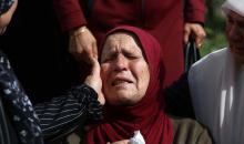 بيت لحم - تشييع جثمان الشهيدة غادة إبراهيم سباتين (35 عاما)، إلى مثواه الاخير في قرية حوسان