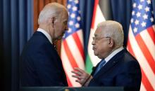الرئيس محمود عباس، خلال مؤتمر صحفي مع الرئيس الأميركي جو بايدن، في مقر الرئاسة بمدينة بيت لحم 3.jpg
