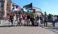 نشاط تضامني مع غزة في استوكهولم من قبل اتحاد الشباب الاوروبي الفلسطيني 4.jpg