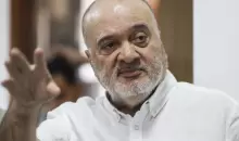 ناصر القدوة خلال مقابلة معه في غزة بتاريخ 24 أيلول/سبتمبر 2022 محمود الهمص ا ف ب