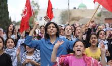 فلسطينيون يشيعون جثمان الشهيد مهدي لدادو الذي استشهد أمس، في مدينة رام الله بالضفة الغربية 11.JPG