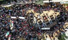 صور من الموكب الجنائزي المهيب لشهداء حريق عائلة أبوريا في معسكر جباليا 55.jpg