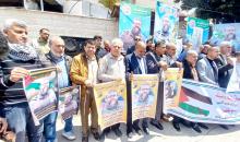 التجمع الفلسطيني للوطن و الشتات يشارك في الوقفة احتجاجية على استشهاد خضر عدنان.jpg
