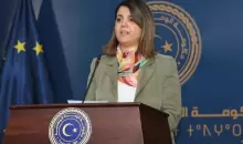 المنقوش قالت إن اللقاء مع نظيرها الإسرائيلي عارض وغير رسمي وغير معد مسبقا (رويترز).webp