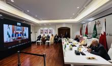 اللجنة الوزارية العربية بشأن غزة تعقد اجتماعًا مع الرئيس الفلسطيني عبر الاتصال المرئي من مقر وزارة الخارجية في عمان.jpeg