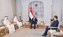 السيسي وزير خارجية قطر حمد.jpg