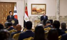 الرئيس عبد الفتاح السيسي  خلال استقباله نظيره الكوري الجنوبي لي جاي ميونج.jpg