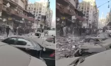 من القصف الإسرائيلي على ضاحية بيروت الجنوبية (مواقع التواصل).webp