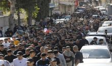 من تشيع جثمان الشهيد عمرو المربوع/ تصوير: حمزة شلش/ وفا