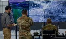 صورة نشرتها القيادة المركزية الأميركية لمركز التنسيق المدني - العسكري لقطاع غزة.webp