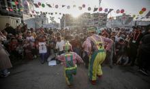 يشارك الأطفال الفلسطينيون في أنشطة مهرجان غزة السينمائي.jpg