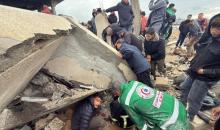 انهيارات واسعة خلال المنخفض في غزة