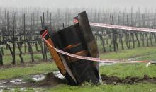 أجزاء من صاروخ باليستي إيراني في الجولان المحتل (Getty Images).jpg