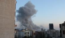 طهران 6 مارس 2026 (شينخوا) في الصورة الملتقطة يوم 6 مارس 2026، أعمدة دخان تتصاعد عقب وقوع انفجار في مدينة طهران في إيران...JPG