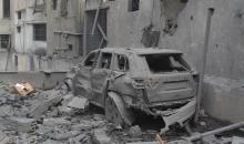 بيروت 5 أبريل 2026 (شينخوا) في الصورة الملتقطة يوم 4 أبريل 2026، سيارة متضررة جراء غارات جوية إسرائيلية على بلدة شوكين في لبنان.JPG