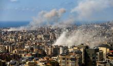 8 أبريل/نيسان 2026، بيروت، لبنان: يتصاعد الدخان من الضاحية الجنوبية لبيروت، معقل حزب الله الموالي لإيران، عقب موجة من الغارات الجوية الإسرائيلية المتزامنة (حقوق الصورة: © مروان نعماني/وكالة الأنباء الألمانية ZUMA Press/APA Images)