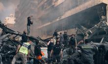 8 أبريل/نيسان 2026 : إسرائيل تشن أعنف موجة من الضربات حتى الآن على مدينة بيروت ومناطق أخرى من لبنان، دُمّر مبنى شاهق بالكامل في حي كورنيش المزرعة ذي الأغلبية السنيةCredit Image: © Nicolas Cleuet/Le Pictorium Agency via ZUMA Press\ APA Images