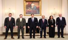 صورة تذكارية قبل بدء المحادثات بين إسرائيل ولبنان في وزارة الخارجية الأميركية في واشنطن العاصمة، الولايات المتحدة، 14 نيسان 2026. (رويترز).jpeg