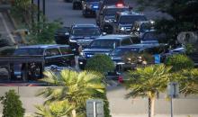 موكب الوفود الدبلوماسية المشاركة في المفاوضات في إسلام آباد. (أ ف ب).jpeg