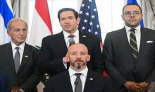وزير الخارجية الأميركي ماركو روبيو يتحدث خلال توقيع اتفاق بين لبنان وإسرائيل. (أ ف ب).jpeg