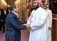 خلال استقبال ولي العهد السعودي، الأمير محمد بن سلمان، اليوم الاثنين، الرئيس المصري عبد الفتاح السيسي في مدينة جدة 11.jpg