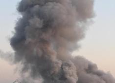 طهران 6 مارس 2026 (شينخوا) في الصورة الملتقطة يوم 6 مارس 2026، أعمدة دخان تتصاعد عقب وقوع انفجار في مدينة طهران في إيران..JPG