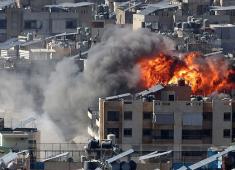 خلال إحدى الغارات الإسرائيلية على الضاحية الجنوبية لبيروت.jpg