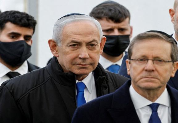 رئيس الوزراء الإسرائيلي بنيامين نتنياهو والرئيس الإسرائيلي إسحاق هرتسوغ، 28 كانون الثاني 2026. (رويترز).jpeg