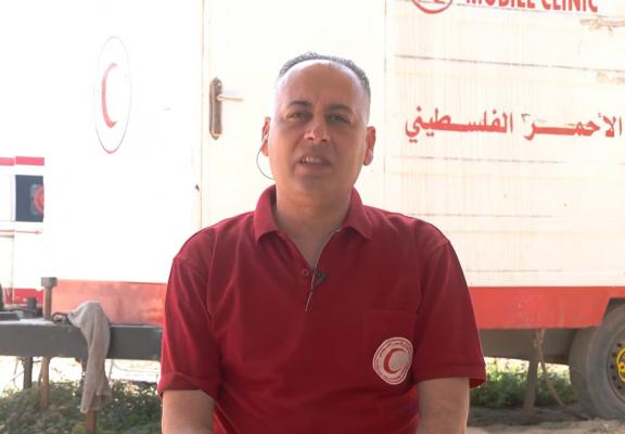 رائد النمس، المتحدث باسم جمعية الهلال الأحمر الفلسطيني في غزة.jpg