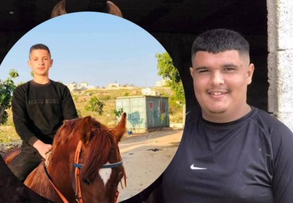 استشهاد الفتيين عيسى عوض (19 عاما)  ورضا عوض (15 عاما) من بلدة بيت أمر شمال الخليل..jpg