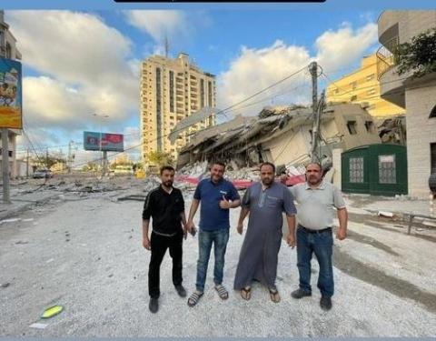 "مشارق...حلم..وسيبقي حقيقة".. غارات اسرائيلية تدمر مقر شركة للدعاية والاعلان في غزة