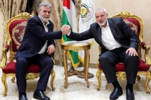 هنية والنخالة يتبادلان التهنئة بانتصار المقاومة