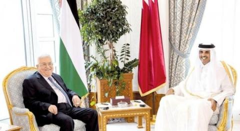 الرئيس عباس وأمير قطر