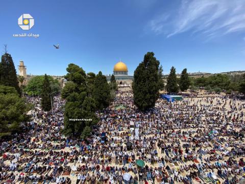صلاة الجمعة الأخيرة من رمضان في الأقصى