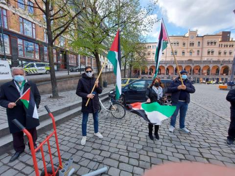 وقفة جماهيرية حاشدة تضامنا مع مدينة القدس المحتلة في العاصمة النرويجية -أوسلو-1