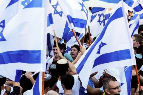 مسيرة الاعلام  الاستفزازية في القدس
