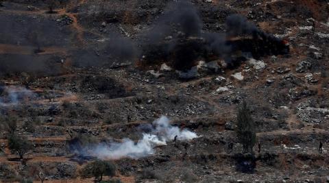 مواجهات بين الشبان وجنود الاحتلال بالقرب من جبل صبيح في قرية بيتا جنوب مدينة نابلس55