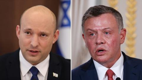 الكشف عن أول اجتماع سري بين العاهل الأردني ونفتالي بينيت /