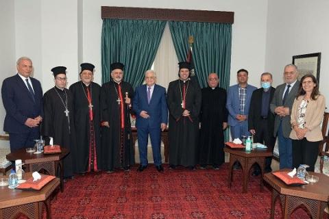 الرئيس يستقبل بطريرك الكنيسة السريانية الكاثوليكية الأنطاكية