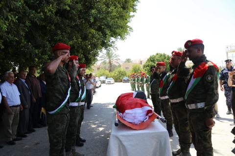 مراسم استقبال لجثمان محمد ملحم في أريحا 