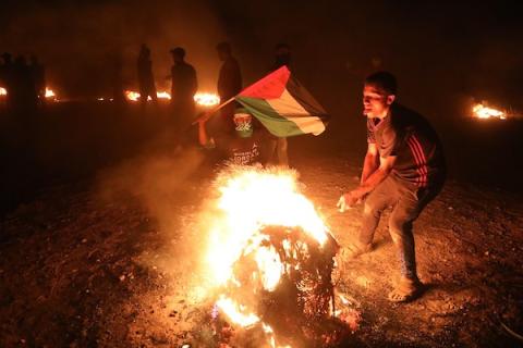 فعاليات"الارباك الليلي" على الحدود الشرقية لقطاع غزة