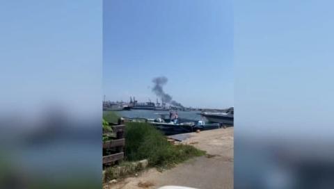 انفجار مجهول في سفينة تجارية قبالة الساحل في اللاذقية