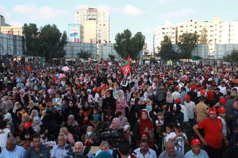 أنصار الجبهة الشعبية لتحرير فلسطين يشاركون في  مهرجان بمناسبة الذكرى العشرين لاغتيال أبو علي مصطفى ولتكريم المتفوقين في الثانوية العامة في مدينة غزة  