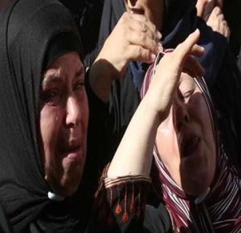  تشييع جثمان الشهيد الطفل عماد حشاش (15 عاما) في مخيم بلاطة شرق مدينة نابلس. تصوير - أيمن نوباني