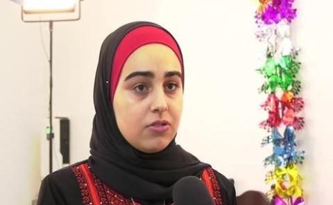 وفاء فارس من غزة تحصل على معدل 99.7% في التوجيهي