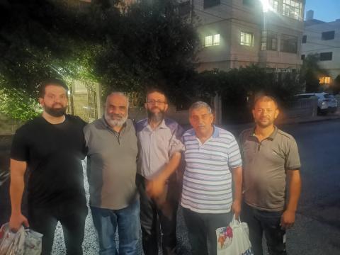 الإفراج عن عمر عساف، خضر عدنان، فادي قرعان، لؤي الاشقر من نظارة البالوع.